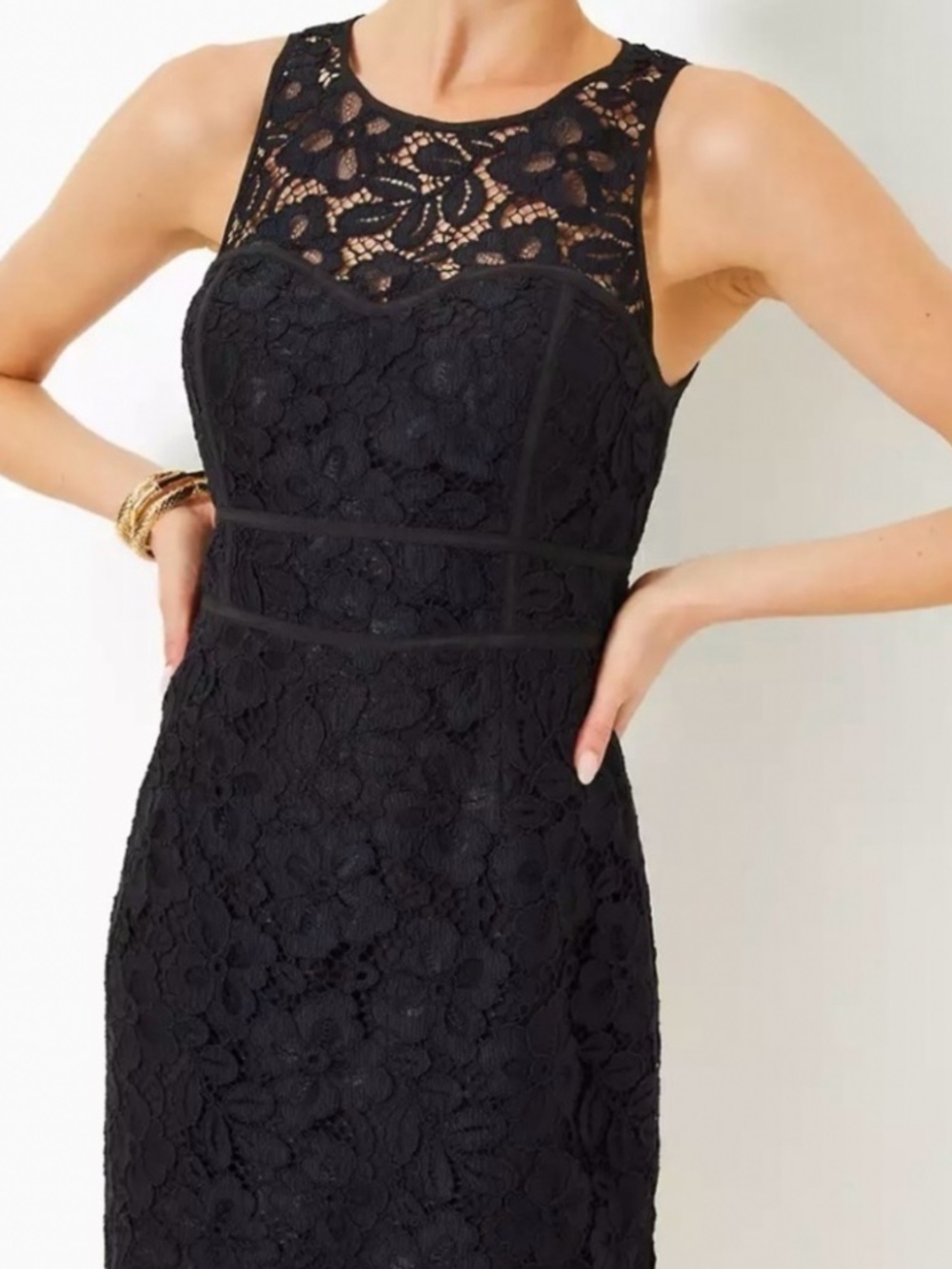 Lilly Pulitzer Juli Lace Romper Noir Size 10